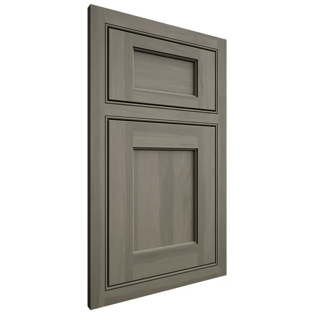 Shiloh Cabinetry Beaded Inset Square Flat Hickory Plain Cut Thyme Door