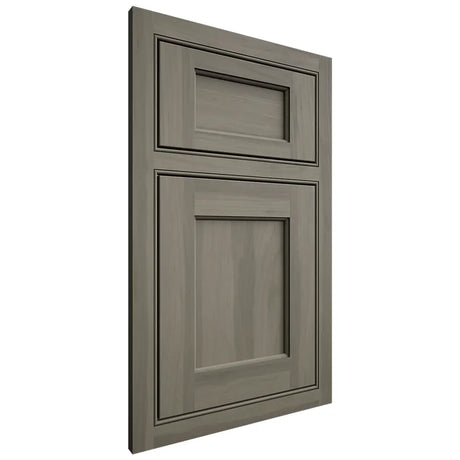 Shiloh Cabinetry Beaded Inset Square Flat Hickory Plain Cut Thyme Door
