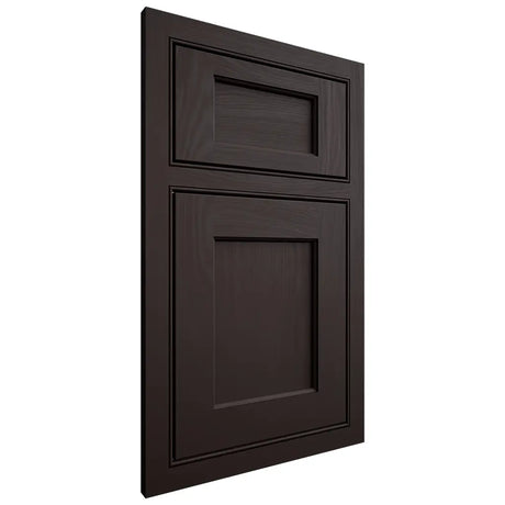 Shiloh Cabinetry Beaded Inset Square Flat Maple Plain Cut Espresso Door