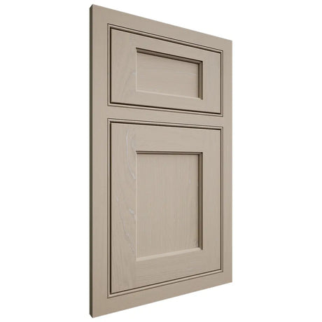 Shiloh Cabinetry Beaded Inset Square Flat Maple Plain Cut Pebble Door
