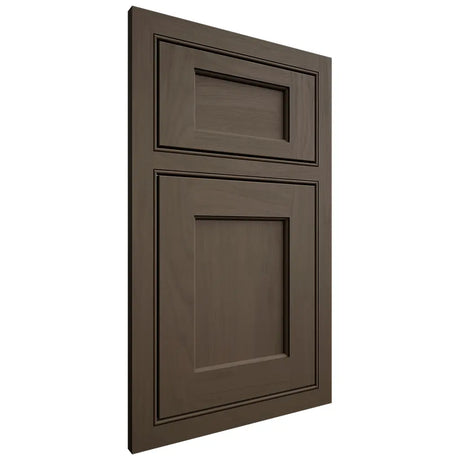 Shiloh Cabinetry Beaded Inset Square Flat Maple Plain Cut Perfect Brown Door