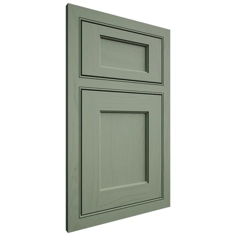 Shiloh Cabinetry Beaded Inset Square Flat Poplar Plain Cut Moss Door