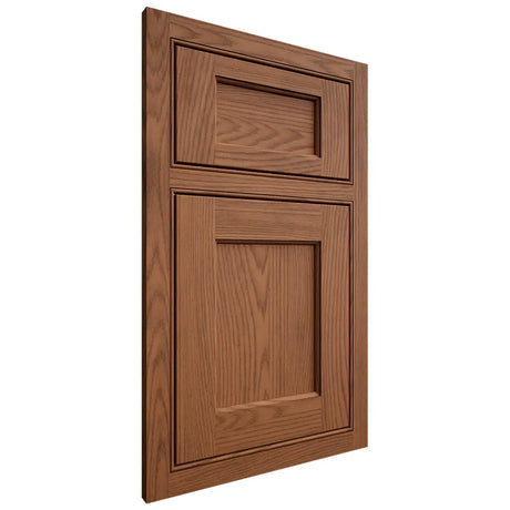 Shiloh Cabinetry Beaded Inset Square Flat Red Oak Plain Cut Braun Door