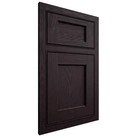 Shiloh Cabinetry Beaded Inset Square Flat Red Oak Plain Cut Espresso Door