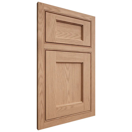 Shiloh Cabinetry Beaded Inset Square Flat Red Oak Plain Cut Natural Door