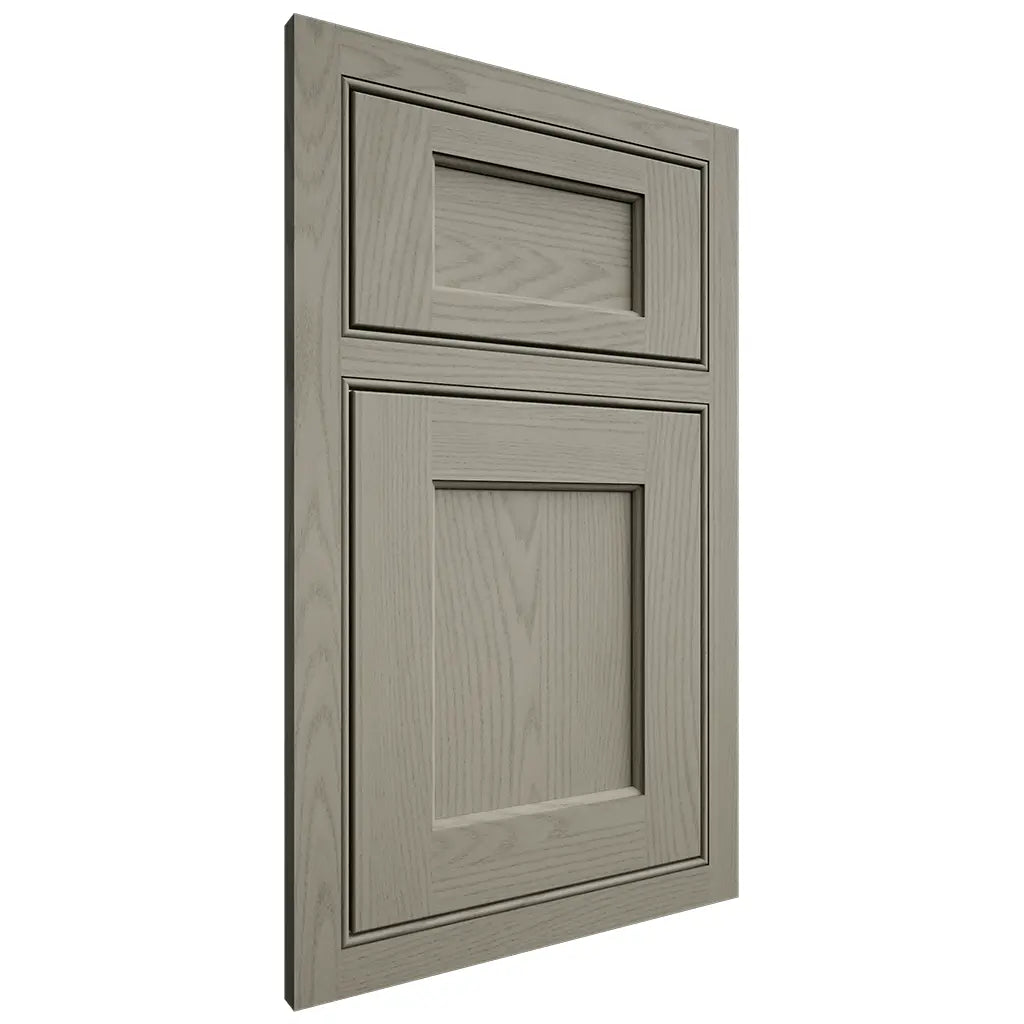 Shiloh Cabinetry Beaded Inset Square Flat Red Oak Plain Cut Thyme Door