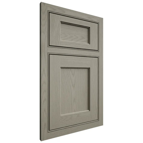 Shiloh Cabinetry Beaded Inset Square Flat Red Oak Plain Cut Thyme Door