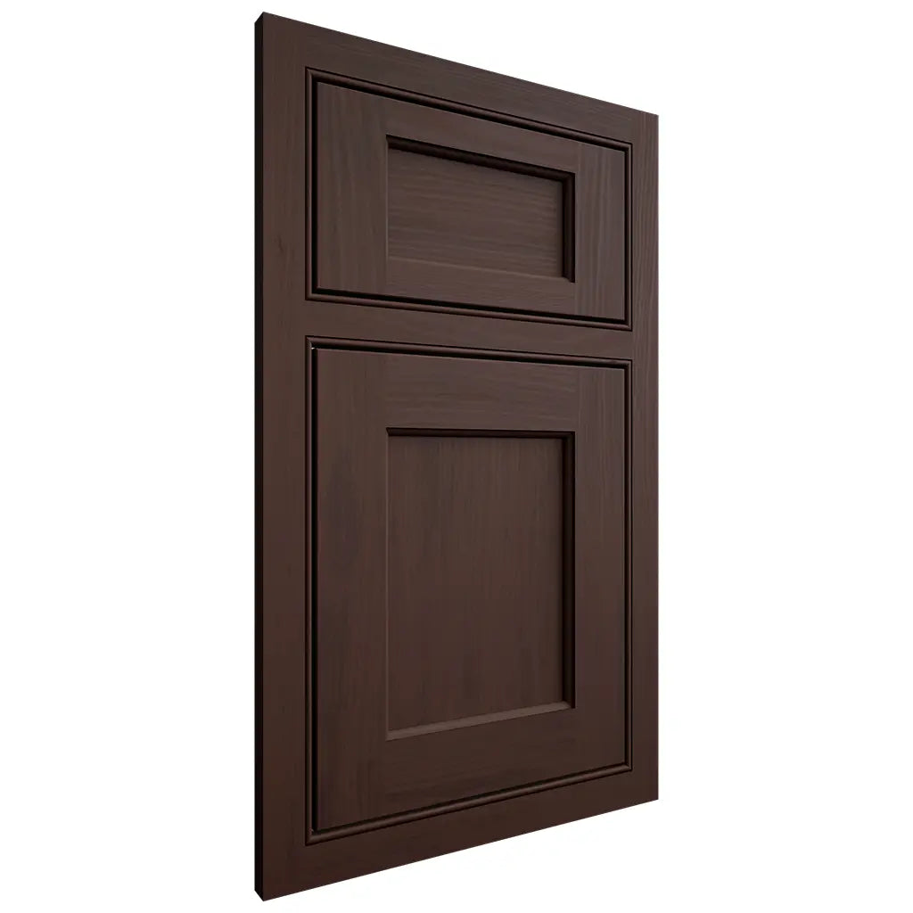 Shiloh Cabinetry Beaded Inset Square Flat Walnut Plain Cut Bison Door