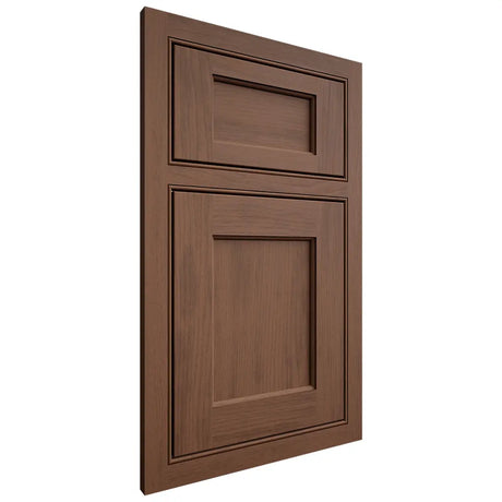 Shiloh Cabinetry Beaded Inset Square Flat Walnut Plain Cut Natural Door