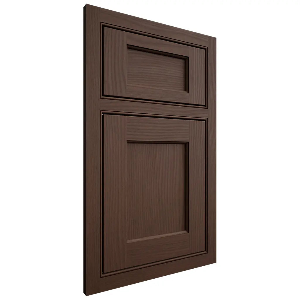 Shiloh Cabinetry Beaded Inset Square Flat White Oak Plain Cut Braun Door