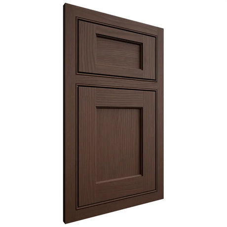 Shiloh Cabinetry Beaded Inset Square Flat White Oak Plain Cut Braun Door