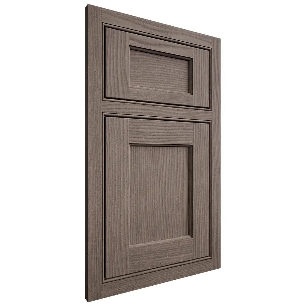 Shiloh Cabinetry Beaded Inset Square Flat White Oak Plain Cut Clay Door