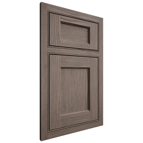 Shiloh Cabinetry Beaded Inset Square Flat White Oak Plain Cut Clay Door