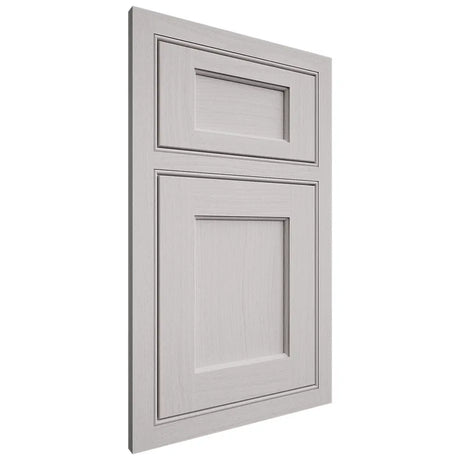 Shiloh Cabinetry Beaded Inset Square Flat White Oak Plain Cut Cotton Door