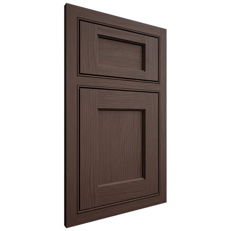 Shiloh Cabinetry Beaded Inset Square Flat White Oak Plain Cut Dusk Door