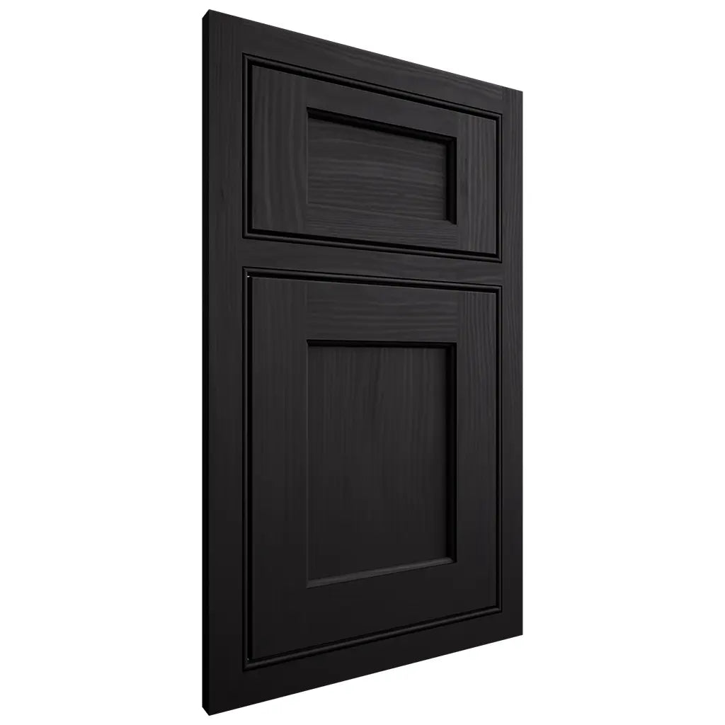 Shiloh Cabinetry Beaded Inset Square Flat White Oak Plain Cut Espresso Door