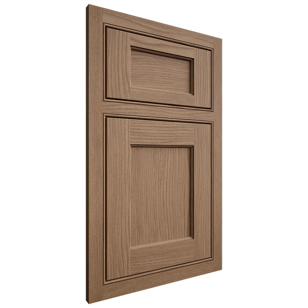 Shiloh Cabinetry Beaded Inset Square Flat White Oak Plain Cut Medium Door