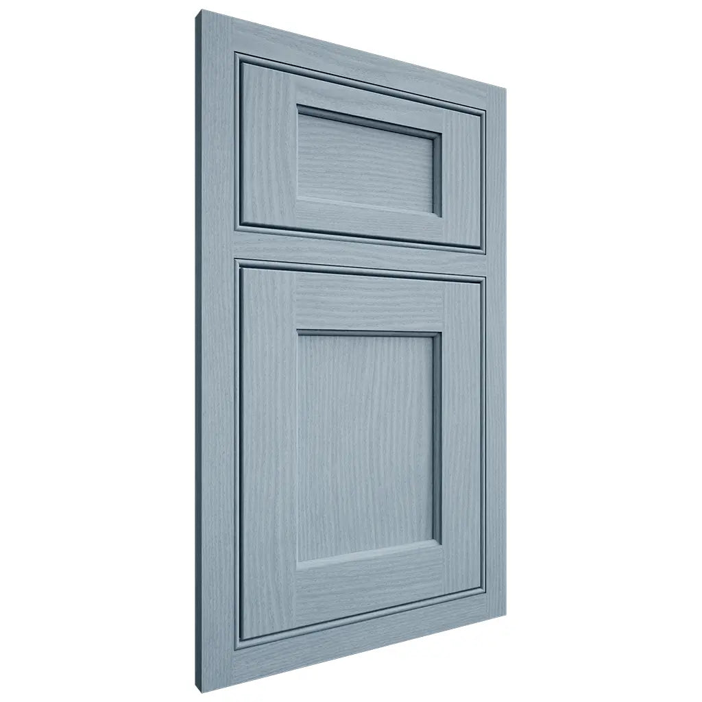 Shiloh Cabinetry Beaded Inset Square Flat White Oak Plain Cut Sky Door