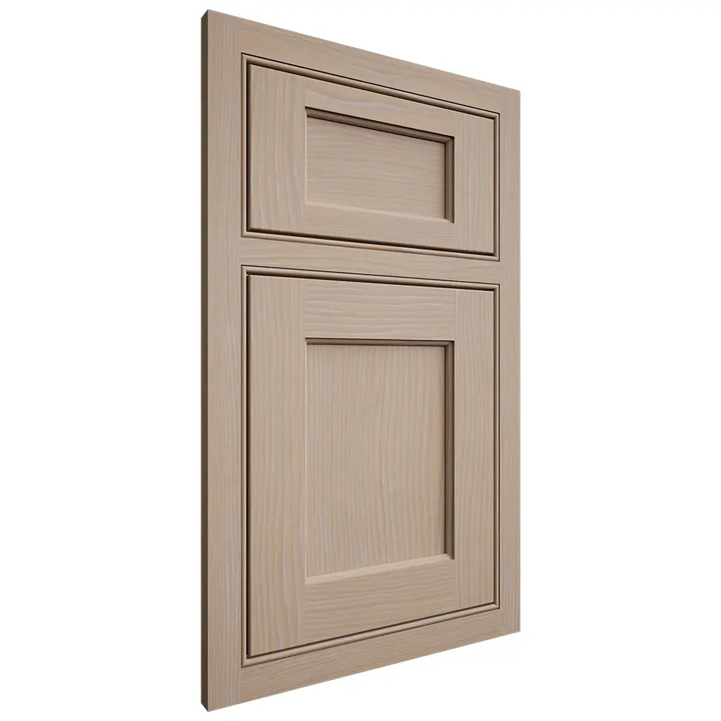 Shiloh Cabinetry Beaded Inset Square Flat White Oak Plain Cut Straw Door