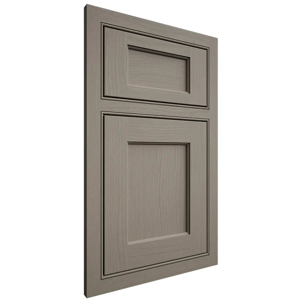 Shiloh Cabinetry Beaded Inset Square Flat White Oak Plain Cut Thyme Door