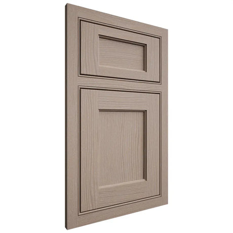 Shiloh Cabinetry Beaded Inset Square Flat White Oak Plain Cut Whitewash Door