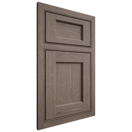 Shiloh Cabinetry Beaded Inset Square Flat White Oak Quarter Sawn Clay Door