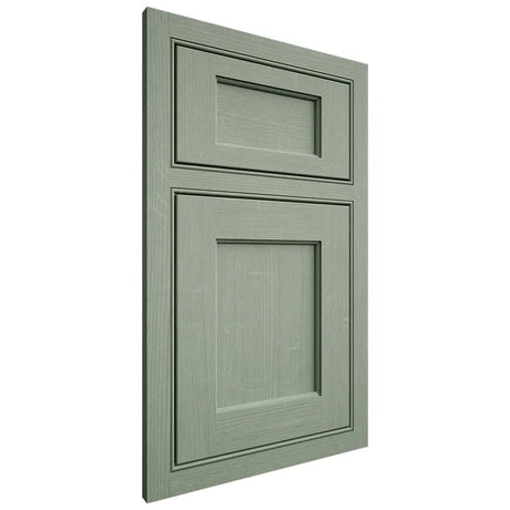 Shiloh Cabinetry Beaded Inset Square Flat White Oak Quarter Sawn Moss Door
