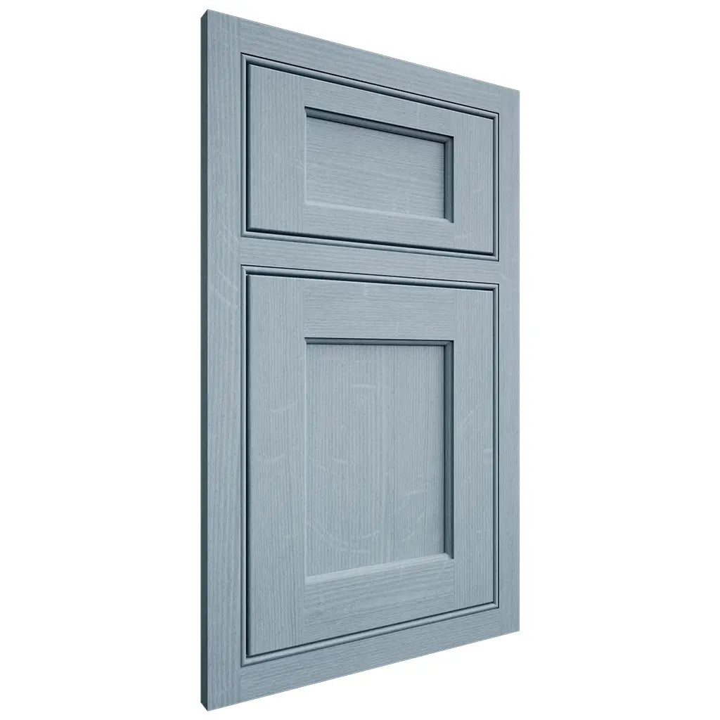 Shiloh Cabinetry Beaded Inset Square Flat White Oak Quarter Sawn Sky Door