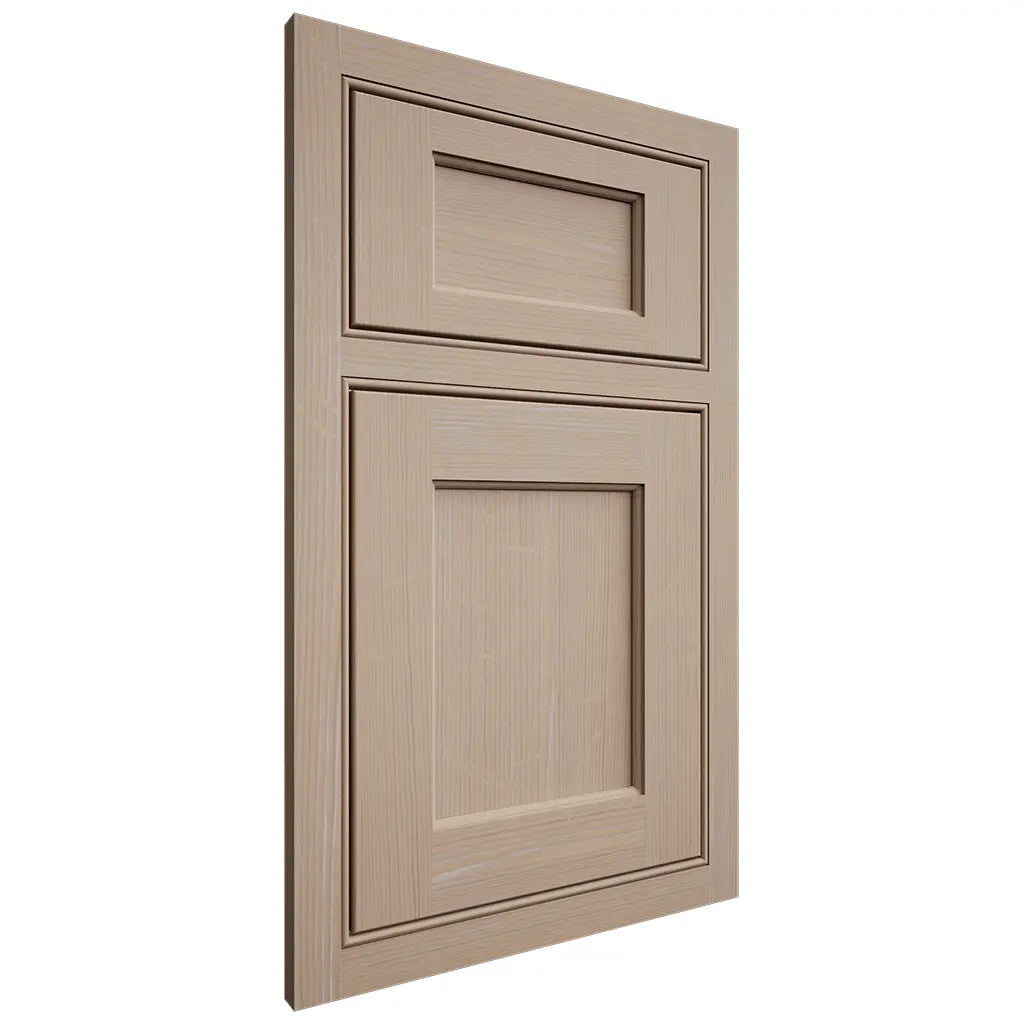 Shiloh Cabinetry Beaded Inset Square Flat White Oak Quarter Sawn Straw Door
