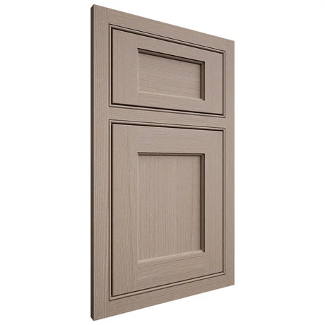 Shiloh Cabinetry Beaded Inset Square Flat White Oak Quarter Sawn Whitewash Door