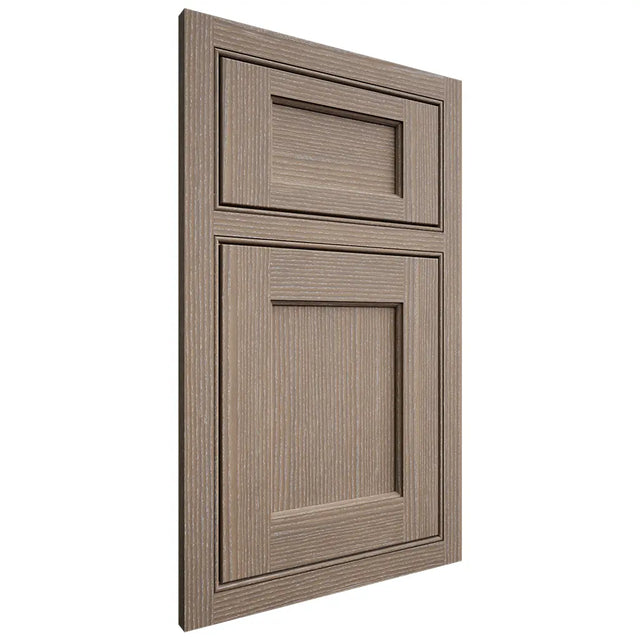Shiloh Cabinetry Beaded Inset Square Flat White Oak Rift Cut Almond Door