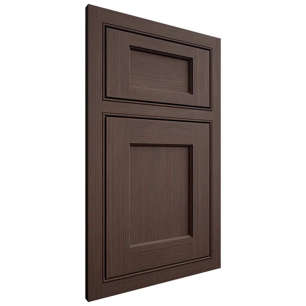 Shiloh Cabinetry Beaded Inset Square Flat White Oak Rift Cut Dusk Door