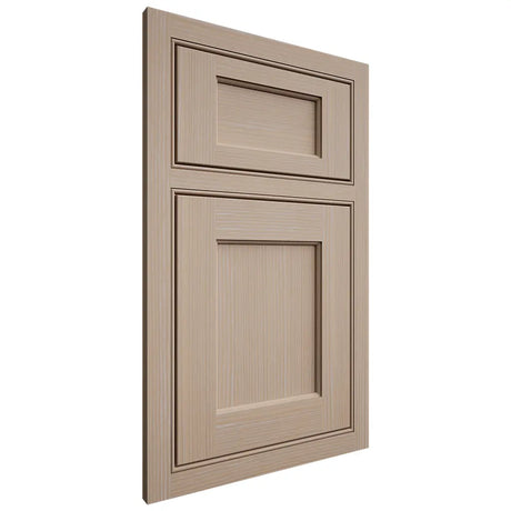 Shiloh Cabinetry Beaded Inset Square Flat White Oak Rift Cut Straw Door