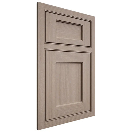 Shiloh Cabinetry Beaded Inset Square Flat White Oak Rift Cut Whitewash Door