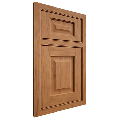 Shiloh Cabinetry Beaded Inset Square Raised Alder Plain Cut Caramel Door
