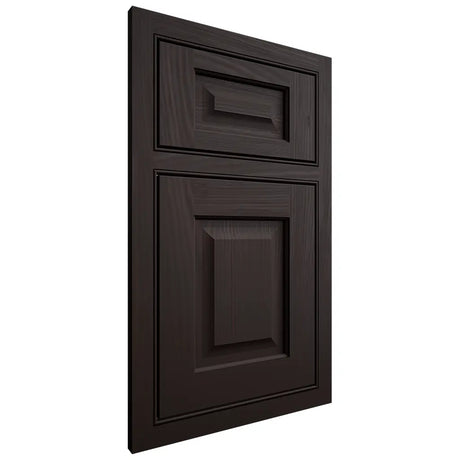 Shiloh Cabinetry Beaded Inset Square Raised Alder Plain Cut Espresso Door