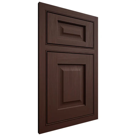 Shiloh Cabinetry Beaded Inset Square Raised Alder Plain Cut Umber Door