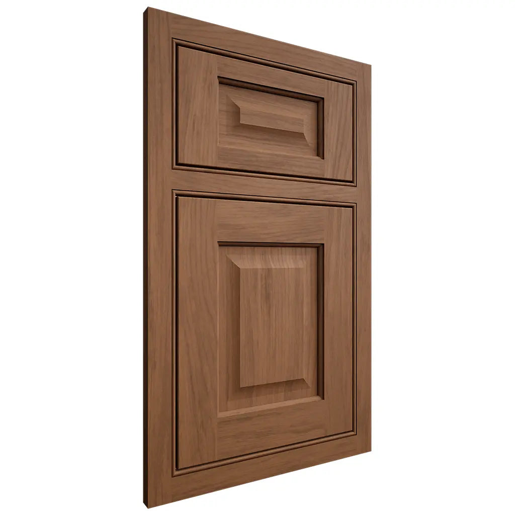 Shiloh Cabinetry Beaded Inset Square Raised Alder Plain Cut Walnut Door