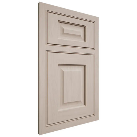Shiloh Cabinetry Beaded Inset Square Raised Alder Plain Cut White Sands Door