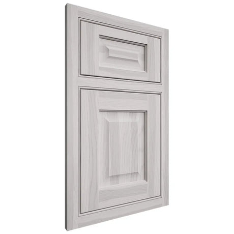 Shiloh Cabinetry Beaded Inset Square Raised Hickory Plain Cut Cotton Door