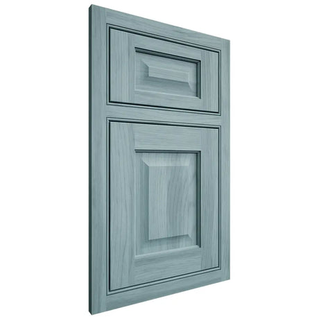 Shiloh Cabinetry Beaded Inset Square Raised Hickory Plain Cut Sky Door