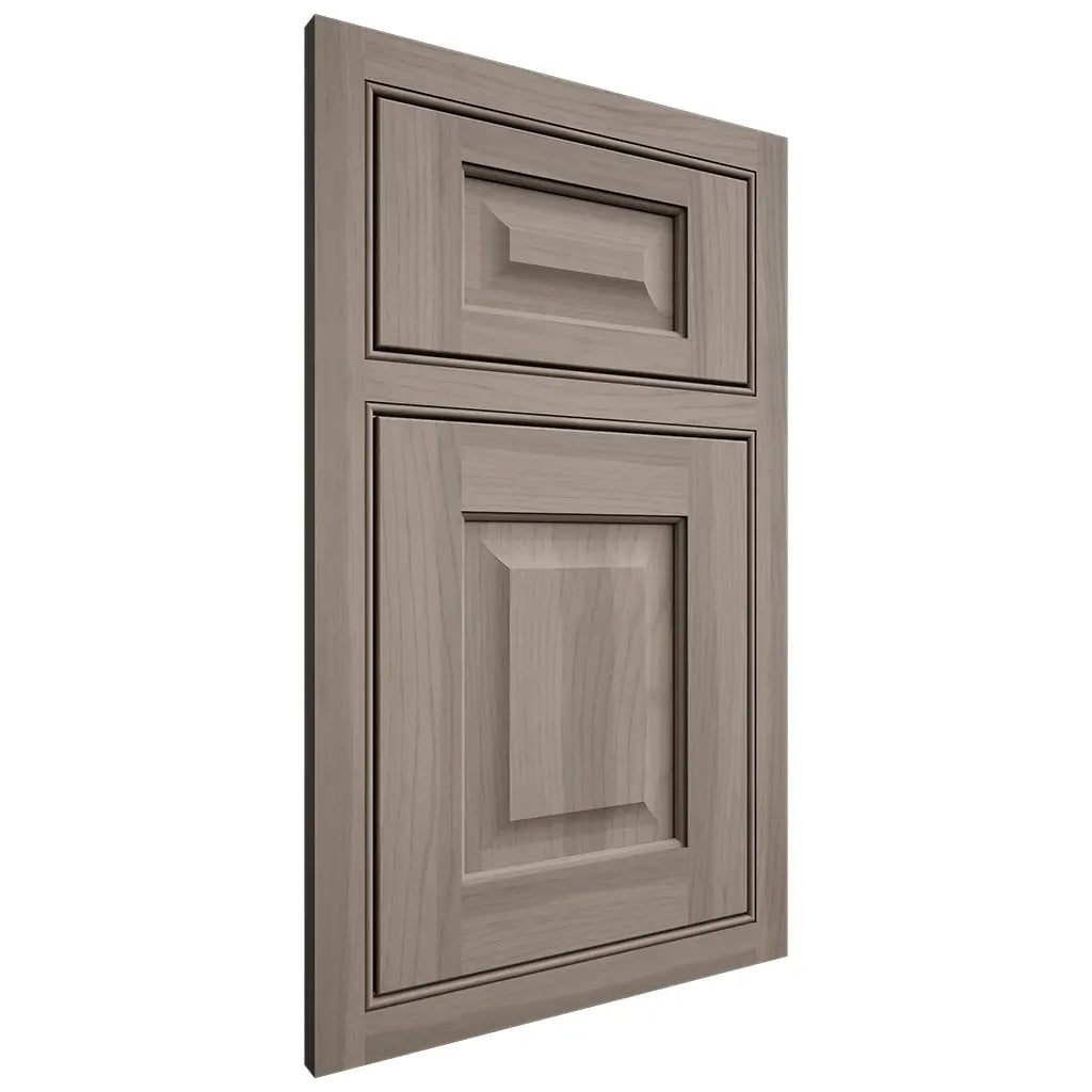 Shiloh Cabinetry Beaded Inset Square Raised Hickory Plain Cut Sterling Door