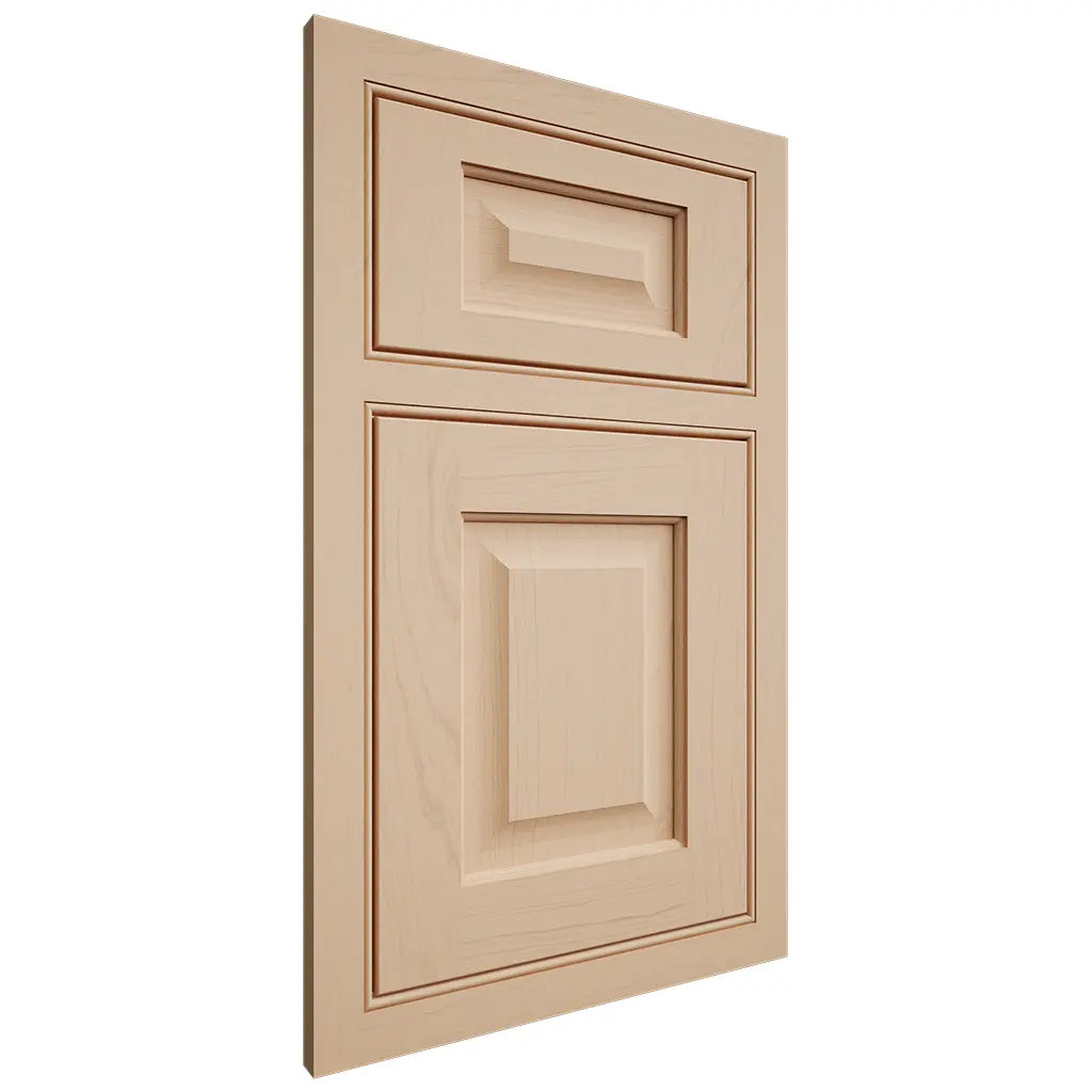 Shiloh Cabinetry Beaded Inset Square Raised Maple Plain Cut Natural Door