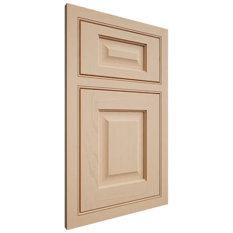 Shiloh Cabinetry Beaded Inset Square Raised Maple Plain Cut Natural Door