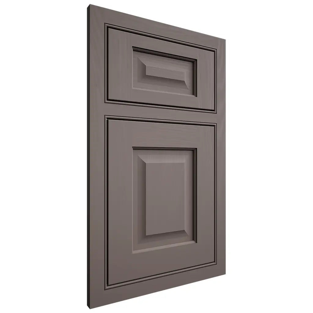 Shiloh Cabinetry Beaded Inset Square Raised Poplar Plain Cut Heatherstone Door