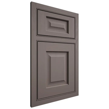Shiloh Cabinetry Beaded Inset Square Raised Poplar Plain Cut Heatherstone Door