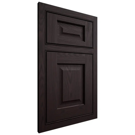 Shiloh Cabinetry Beaded Inset Square Raised Red Oak Plain Cut Espresso Door