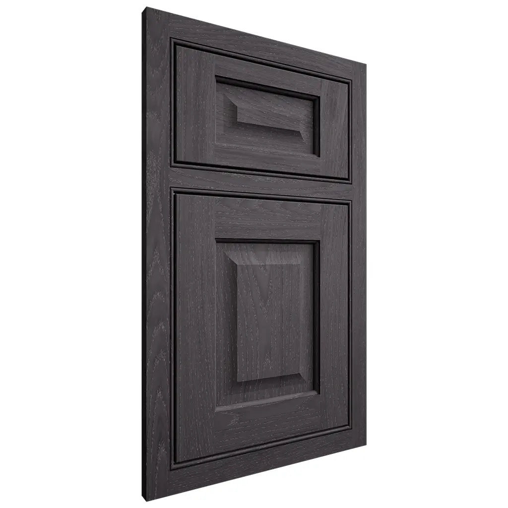 Shiloh Cabinetry Beaded Inset Square Raised Red Oak Plain Cut Harbor Door