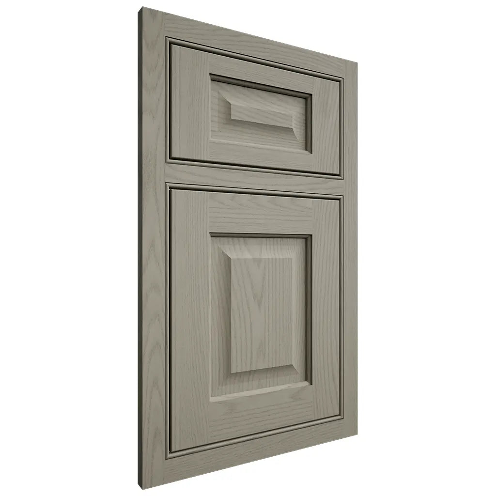 Shiloh Cabinetry Beaded Inset Square Raised Red Oak Plain Cut Thyme Door