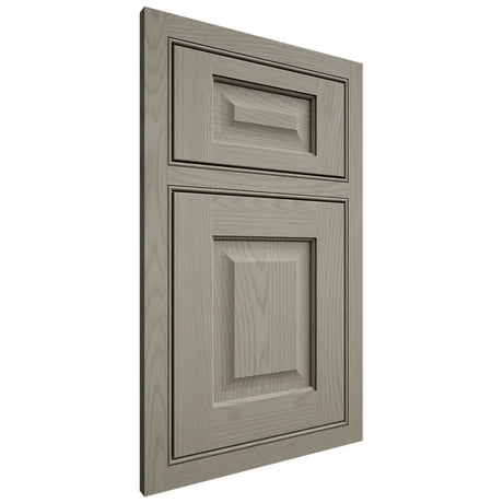 Shiloh Cabinetry Beaded Inset Square Raised Red Oak Plain Cut Thyme Door
